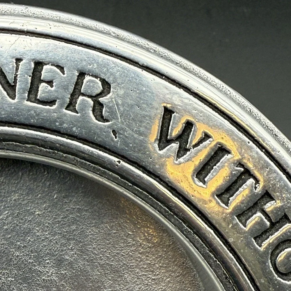 Wilton‎ Pewter Wine Bottle Coaster Dinner Without Wine Like Day Without Sunshine